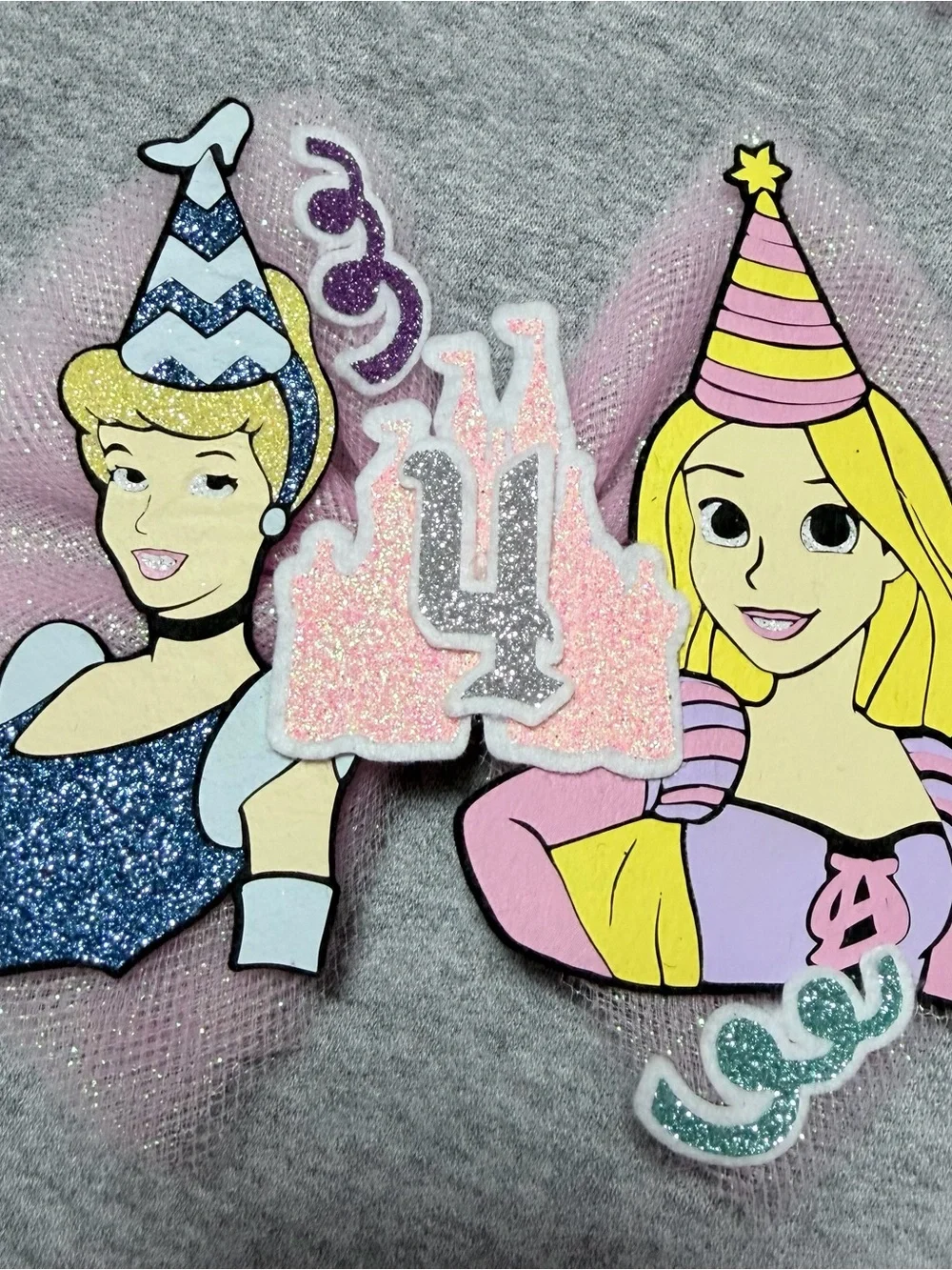 Girls' Glitter Princess Birthday Bow 4